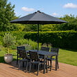 CONCEPT USINE - Parasol gris rond 292 x 292 m led MANAROLA $ - vignette