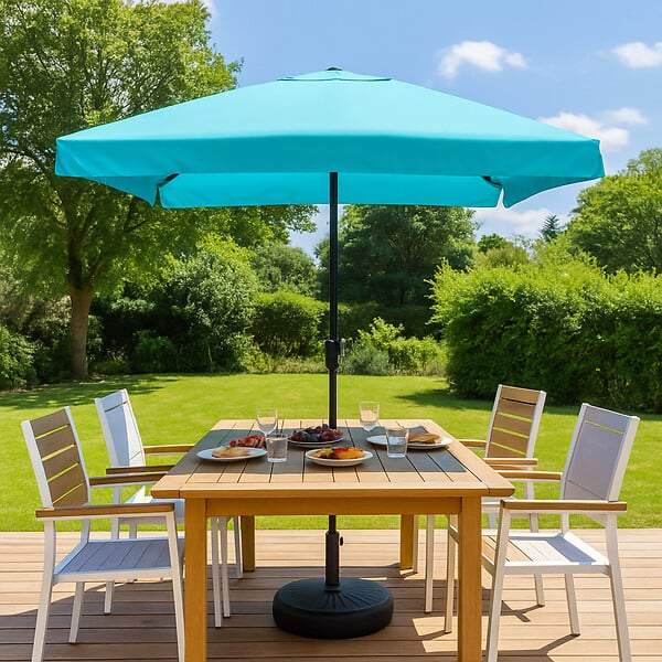 CONCEPT USINE - Parasol  bleu  carré 2,95 x 2,95 m PALERME - large