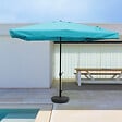 CONCEPT USINE - Parasol  bleu  carré 2,95 x 2,95 m PALERME - vignette