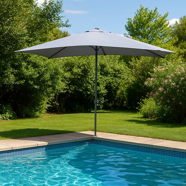 CONCEPT USINE - Parasol  gris  rectangle 2,95 x 2,95 m SPEZIA - large
