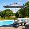 CONCEPT USINE - Parasol gris rond 266 x 266 m NAPOLI $ - vignette
