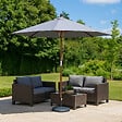 CONCEPT USINE - Parasol gris rond 266 x 266 m NAPOLI $ - vignette
