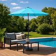 CONCEPT USINE - Parasol  bleu  rond 2,92 x 2,92 m led MANAROLA - vignette