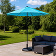 CONCEPT USINE - Parasol  bleu  rond 2,92 x 2,92 m led MANAROLA - vignette
