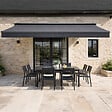CONCEPT USINE - Store banne motorisé 395 x 3 m en aluminium avec toile gris LOZIO $ - vignette