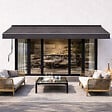 CONCEPT USINE - Store banne manuel 395 x 25 m en aluminium avec toile gris ADRO $ - vignette