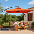 CONCEPT USINE - Parasol  terracotta déporté rond 295 x 295 m CAPRI - vignette