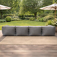 CONCEPT USINE - Salon de jardin modulable 4 places gris en tissu déperlant PRAIANO - vignette
