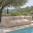 CONCEPT USINE - Salon de jardin modulable 3 places beige en tissu déperlant PRAIANO - vignette
