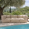 CONCEPT USINE - Salon de jardin modulable 3 places beige en tissu déperlant PRAIANO - vignette