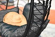 CONCEPT USINE - Fauteuil suspendu en résine effet rotin noir LIMA - vignette