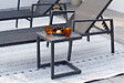 CONCEPT USINE - Lot de 2 transats et une table d'appoint noir BARI - vignette