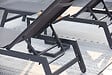 CONCEPT USINE - Lot de 2 transats et une table d'appoint gris et noir PRATO - vignette