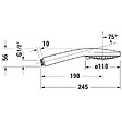 DURAVIT - Pommeau de douche Universal 11 cm 3 jets chromé blanc - vignette