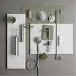 DURAVIT - Pommeau de douche 3 jets Universal avec curseur inox brossé + flexible de douche - vignette
