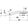 DURAVIT - Pommeau de douche 3 jets Universal avec curseur inox brossé + flexible de douche - vignette