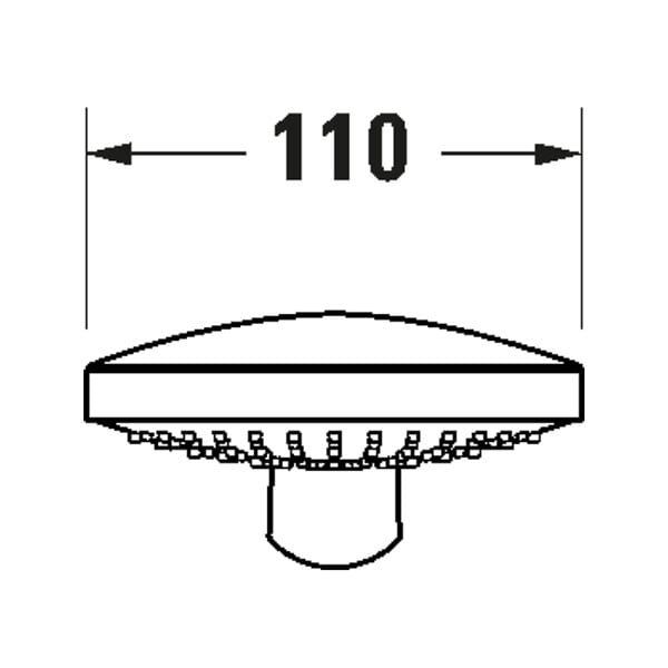 DURAVIT - Pommeau de douche 3 jets Universal avec curseur inox brossé + flexible de douche - large