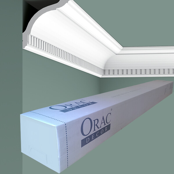 ORAC DECOR - CX129 Corniche plafond Orac Decor - 9,5x9,5x200cm (h x p x L) - moulure décorative polymère Carton complet - large