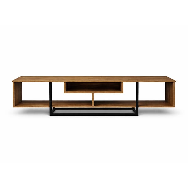 CONCEPT USINE - Meuble TV design industriel noyer et noir avec rangements - 149 cm SILO - large