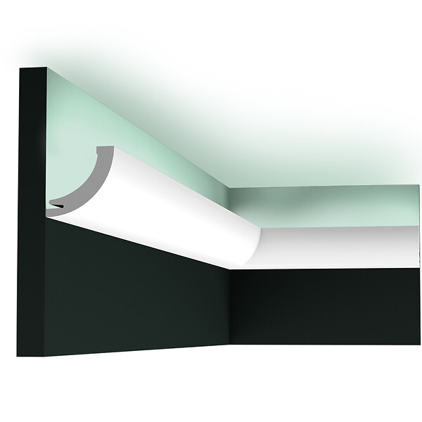 ORAC DECOR - C362 Corniche plafond pour éclairage indirect Orac Decor - 5x5x200cm (h x p x L) - moulure décorative polyuréthane Pack 2 pièces - large