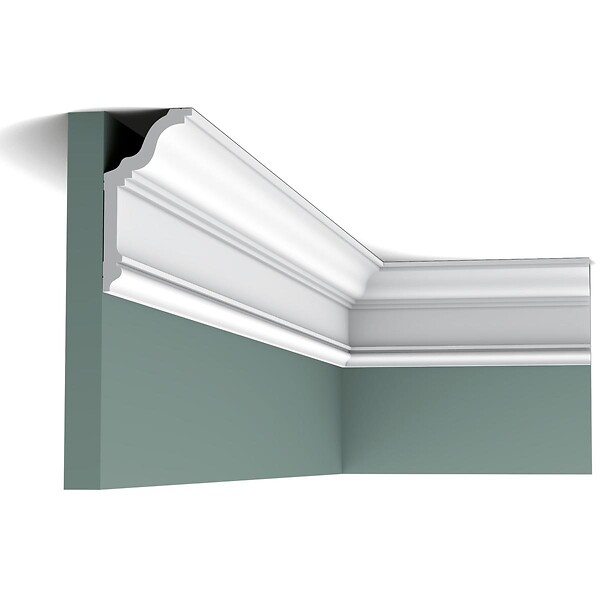 ORAC DECOR - CX192 Corniche plafond Orac Decor Axxent - 12x6x200cm (h x p x l) - moulure décorative Carton 8 pièces - large