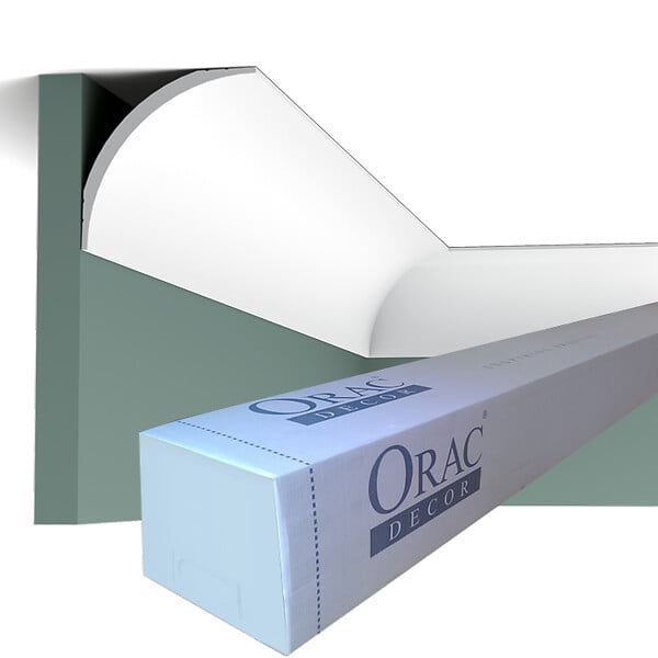 ORAC DECOR - CX126 Corniche Plafond Orac Decor - 9x9x200cm (h x p x L) - moulure décorative polymère Carton 8 pièces - large