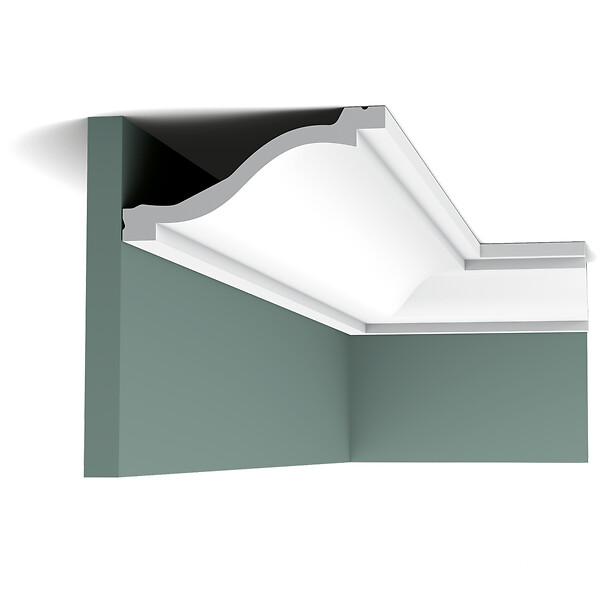 ORAC DECOR - C331 Corniche plafond Orac Decor - 6x13,5x200cm (h x p x L) - moulure décorative polyuréthane Carton 8 pièces - large