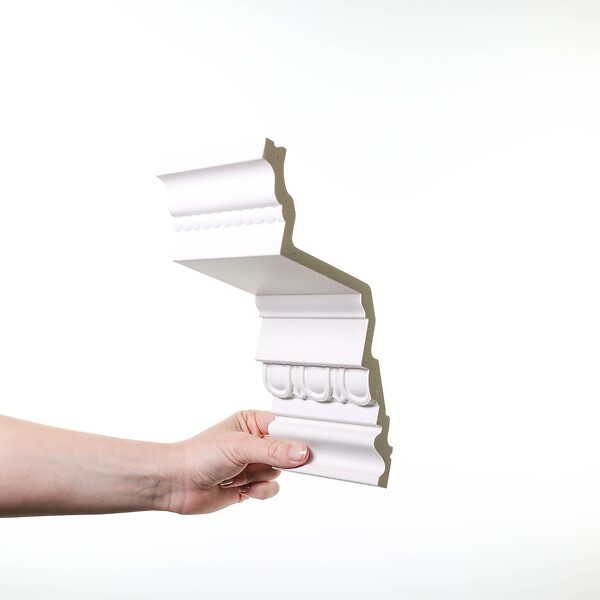 ORAC DECOR - C307 Corniche plafond Orac Decor - 19x19x200cm (h x p x L) - moulure décorative polyuréthane Carton 8 pièces - large