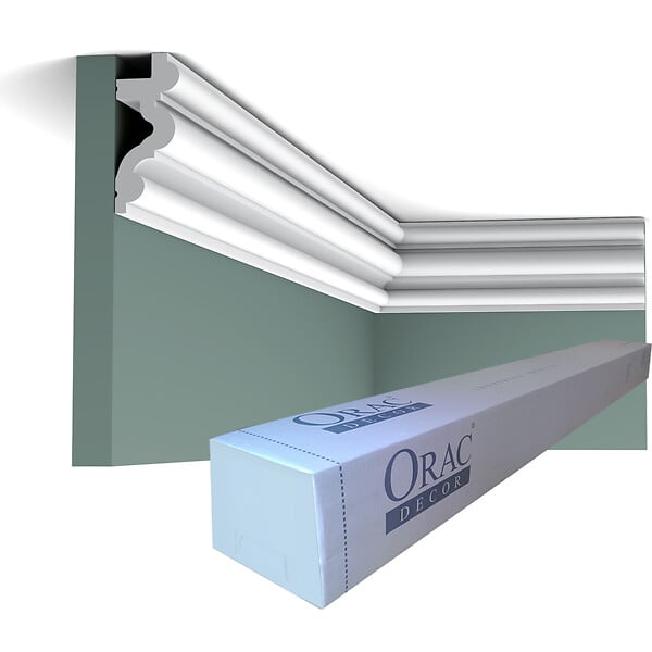 ORAC DECOR - C324 AUTOIRE corniche pour éclairage indirect Orac Decor - 8,3x3,4x200cm (h x p x L) - moulure décorative polyuréthane Carton complet - large