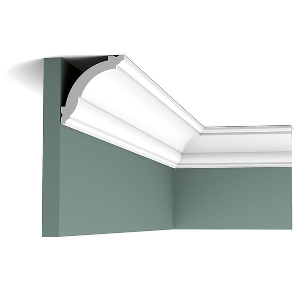 ORAC DECOR - CX100 Corniche plafond Orac Decor - 7x7x200cm (h x p x L) - moulure décorative polymère Carton complet - large