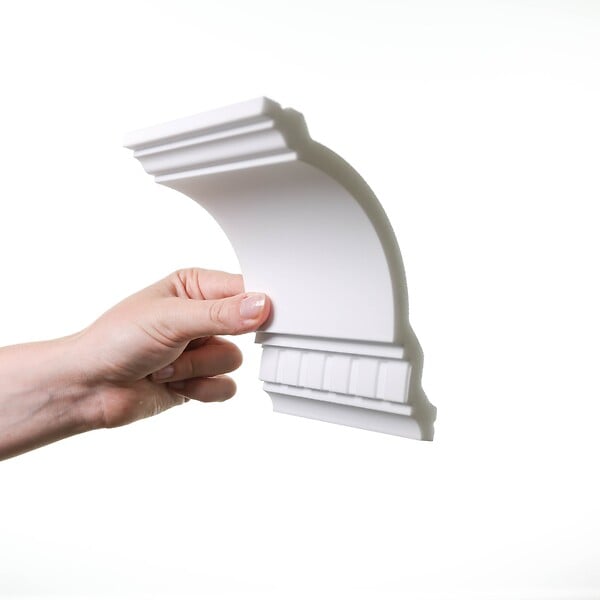 ORAC DECOR - CX107 Corniche plafond Orac Decor - 12x12x200cm (h x p x L) - moulure décorative polymère Pack 2 pièces - large