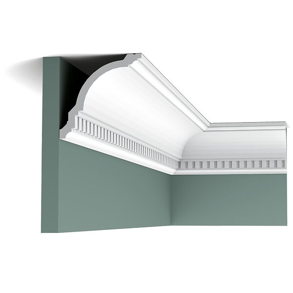 ORAC DECOR - CX107 Corniche plafond Orac Decor - 12x12x200cm (h x p x L) - moulure décorative polymère Pack 2 pièces - large
