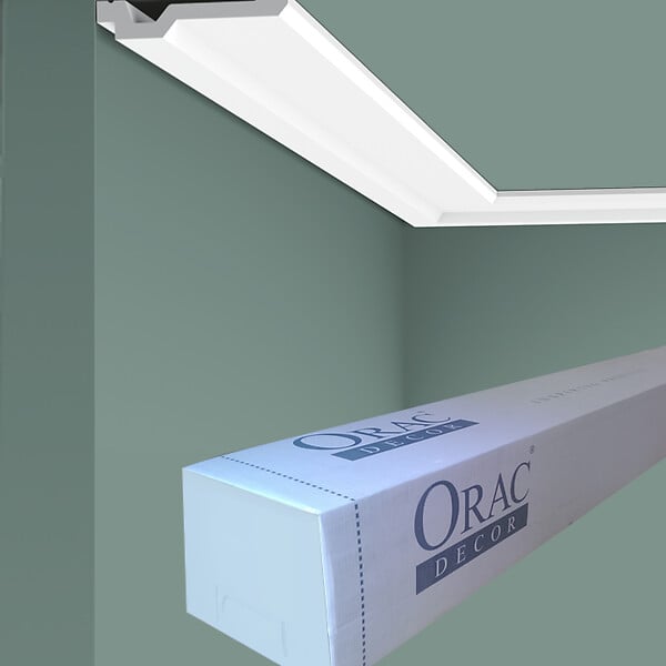 ORAC DECOR - C356 Corniche plafond polyuréthane Orac Decor Luxxus - 2x10x200cm (h x p x L) - moulure décorative Pack 2 pièces - large