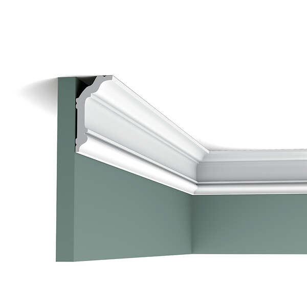 ORAC DECOR - CX176 Corniche plafond Orac Decor - 4x8x200cm (h x p x L) - moulure décorative polymère Carton 8 pièces - large