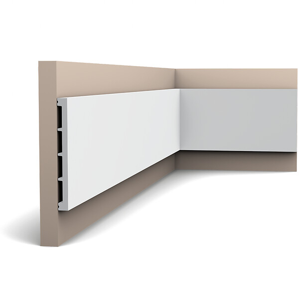 ORAC DECOR - SX168 Plinthe Orac Decor - 15x1,3x200cm (h x p x L) - plinthe décorative polymère Pack 2 pièces - large