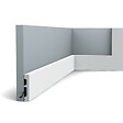 ORAC DECOR - SX157 Plinthe Orac Decor - 6,5x1,3x200cm (h x p x L) - plinthe décorative polymère Pack 2 pièces , RAL9003 - vignette