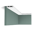 ORAC DECOR - SX157 Plinthe Orac Decor - 6,5x1,3x200cm (h x p x L) - plinthe décorative polymère Pack 2 pièces , RAL9003 - vignette