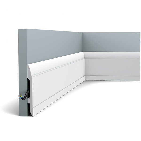 ORAC DECOR - SX104 Plinthe Orac Decor - 15x1,5x200cm (h x p x L) - plinthe décorative polymère Carton complet - large