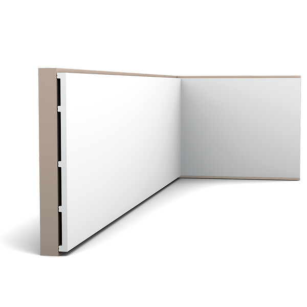 ORAC DECOR - SX207 SQUARE Plinthe Orac Decor - 25 x 1,3 x 200cm (h x p x L) - plinthe décorative polymère Carton complet - large