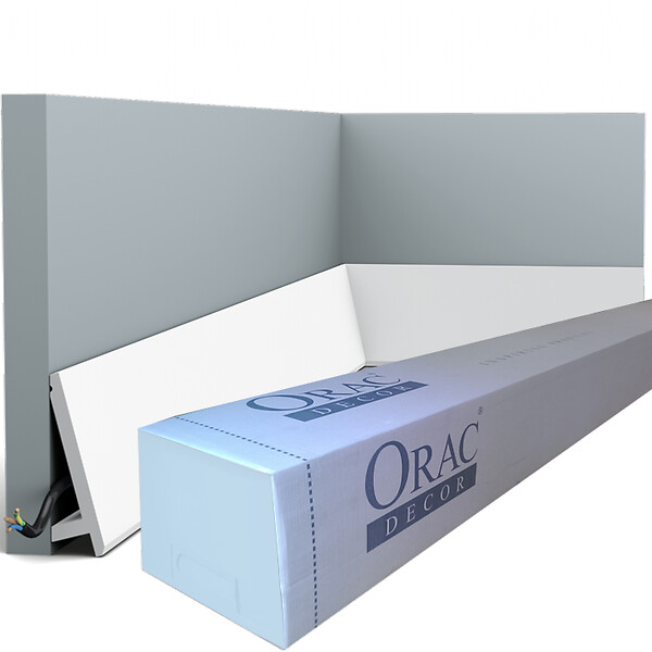 ORAC DECOR - SX179 Plinthe Orac Decor - 9,7x2,9x200cm (h x p x L) - plinthe décorative polymère Pack 2 pièces - large