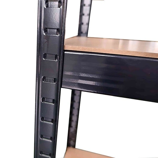 INTEC - Etagère de Rangement Noire 90 x 40cm x H180cm - Rayonnage Métal Haute qualité 5 Plateaux Charges lourdes 1500kg INTEC - large