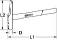 KS TOOLS - Marteau d'électricien KS TOOLS Manche hickory - 260 g - 142.4020 - vignette