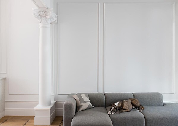 ORAC DECOR - PX117 Cimaise murale Orac Decor - 3,5x1,5x200cm (h x p x L) - moulure décorative polymère Carton 8 pièces - large