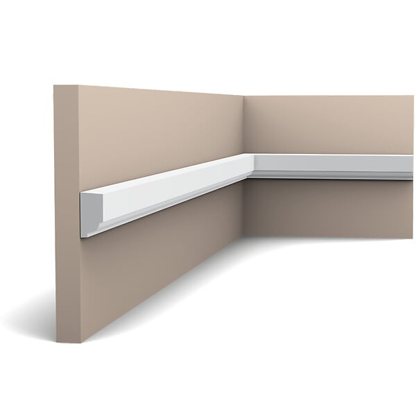 ORAC DECOR - P9050 Cimaise murale Orac Decor - 2,5x1,5x200cm (h x p x L) - moulure décorative polyuréthane Carton complet - large