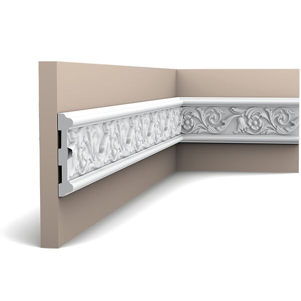 ORAC DECOR - P7020 Cimaise murale Orac Decor - 11x2x200cm (h x p x L) - moulure décorative polyuréthane Pack 2 pièces - large