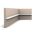 ORAC DECOR - PX209 moulure murale Orac Decor - 1,0x1,8x200cm (h x p x L) - profil décoratif polymère Pack 2 pièces - vignette