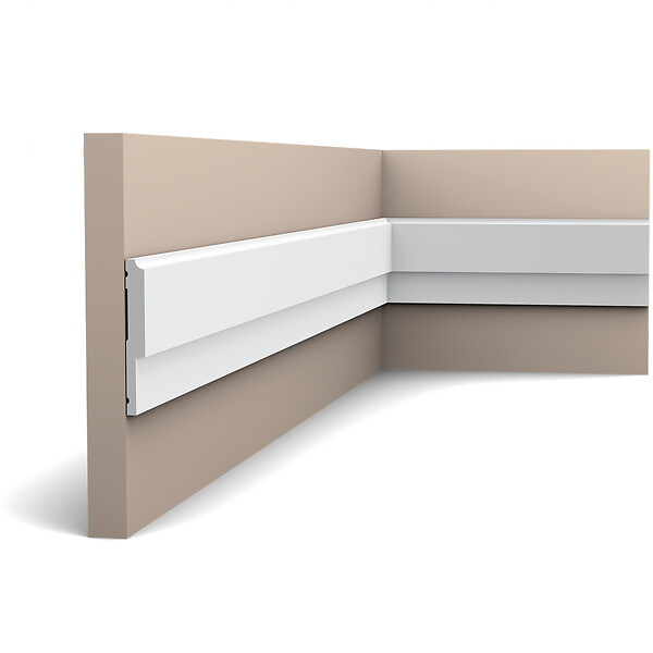 ORAC DECOR - P9900 Cimaise murale Orac Decor - 8x1x200cm (h x p x L) - moulure décorative polyuréthane Carton 8 pièces - large
