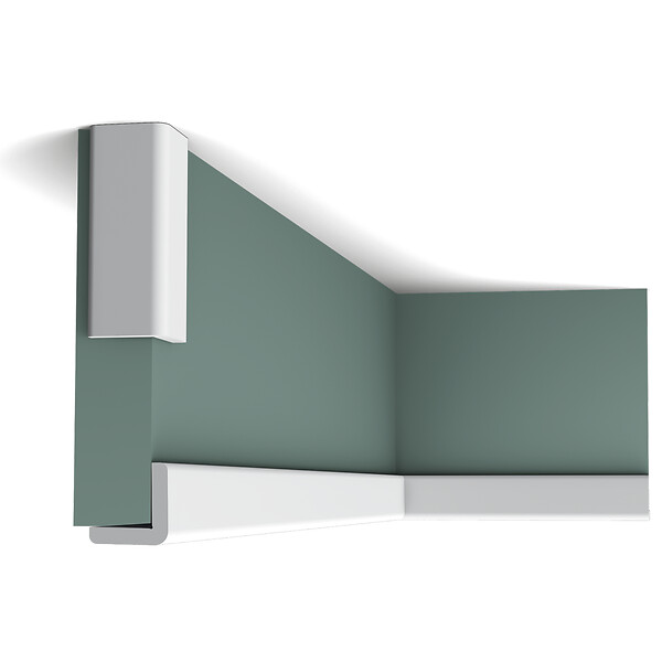 ORAC DECOR - CX134 Profil multifonctionnel Orac Decor - 3x3x200cm (h x p x L) - moulure décorative polymère Carton 8 pièces - large