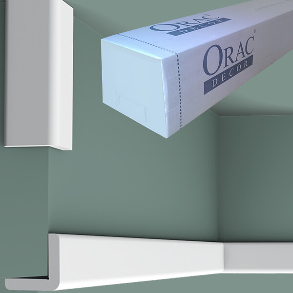 ORAC DECOR - CX134 Profil multifonctionnel Orac Decor - 3x3x200cm (h x p x L) - moulure décorative polymère Carton complet - large