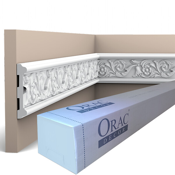 ORAC DECOR - P7020 Cimaise murale Orac Decor - 11x2x200cm (h x p x L) - moulure décorative polyuréthane Carton 8 pièces - large